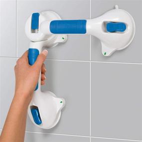 img 2 attached to 🛀 Улучшенная безопасность с помощью Carex Pivoting Ultra Grip Suction Shower Handle - надежные ванные и душевые поддерживающие поручни - поручни для инвалидов для повышенной безопасности