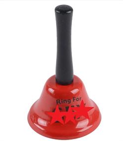 img 2 attached to Red Hand Bell with Handle - Funny Ring Bell - Great Gifts for Men and Women