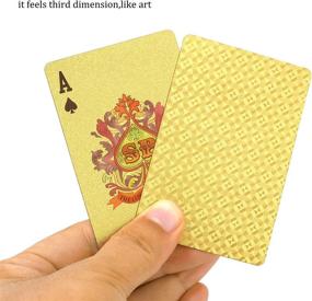 img 2 attached to 🃏 Premium Gold Waterproof Poker Cards – EAY Deck of Cards for Party and Game