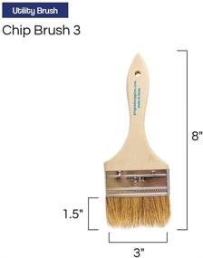 img 3 attached to 🖌️ Professional Grade - Pack of 36 Paint Brushes - 3 Inch Chip Paint Brush