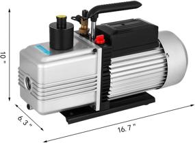 img 3 attached to LOVSHARE 12CFM 1HP Vacuum Pump | 110V | 2 Meter Valve | 2 Stage | 0.3PA Ultimate | Air Conditioning & Refrigerant Vacuum Pump