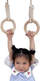 img 4 attached to Versatile Kids Gymnastic Rings: Perfect for Olympic Exercise, Pull-Up Workouts & Trampoline Swings - Ideal Gymnastics Equipment for Home, Backyard & Playground!