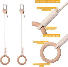 img 2 attached to Versatile Kids Gymnastic Rings: Perfect for Olympic Exercise, Pull-Up Workouts & Trampoline Swings - Ideal Gymnastics Equipment for Home, Backyard & Playground!