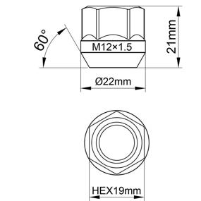 img 3 attached to ✨ Превосходное хромированное покрытие KSP M12X1.5 Гайки колесные со свободным концом - 20 штук