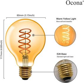 img 3 attached to 💡 Dazzling Vintage Edison-Style Dimmable Yellow LED Bulb: Captivating and Energy-Efficient