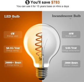 img 2 attached to 💡 Dazzling Vintage Edison-Style Dimmable Yellow LED Bulb: Captivating and Energy-Efficient