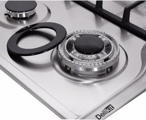 img 1 attached to Deli-kit DK257-A03: 30 inch Dual Fuel Sealed 5 Burners Gas Cooktop - Premium Stainless Steel Gas Hob