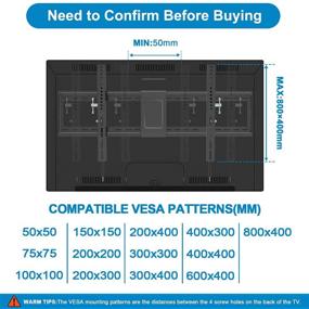 img 1 attached to 📺 Juststone TV Wall Mount for 40-90 Inch TVs, Universal Mount Bracket with Dual Articulating Arms Swivel, Tilt, Rotation. Fits 16-24 Inch Studs. Load Capacity 165 lbs. Max VESA 800x400mm.