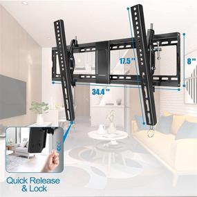 img 3 attached to 📺 Juststone TV Wall Mount for 40-90 Inch TVs, Universal Mount Bracket with Dual Articulating Arms Swivel, Tilt, Rotation. Fits 16-24 Inch Studs. Load Capacity 165 lbs. Max VESA 800x400mm.