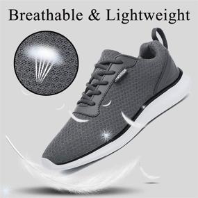 img 3 attached to 👟 GESIMEI Men's Breathable Mesh Tennis Shoes: Ultimate Comfort and Lightweight Athletic Running Sneakers