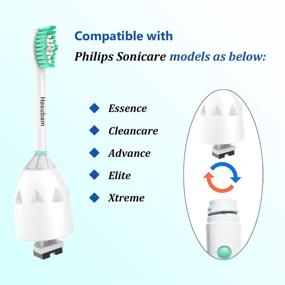 img 2 attached to 6 Pack Hesubam Replacement Toothbrush Heads for Philips Sonicare - 🪥 Compatible with E-Series Essence CleanCare Elite Advance and Xtreme Electric Screw-on Toothbrush Handles