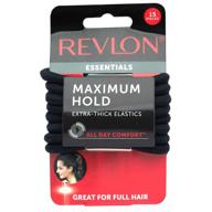 revlon extra thick black hair elastics: 15-pack for secure & stylish hairdos logo