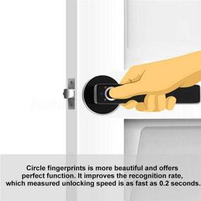 img 3 attached to 🔒 Keyless Door Lock, Stainless Steel Biometric Lock with Intelligent Fingerprint Recognition, Smart Digital Security Lock for Home and Office, USB Charging Enabled