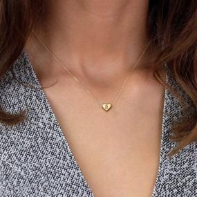 img 1 attached to 💛 18K Gold Heart Choker Necklace – Initial Letter Necklace for Women & Teen Girls, Personalized Gift with Nice Gifts Box