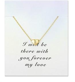 img 2 attached to 💛 18K Gold Heart Choker Necklace – Initial Letter Necklace for Women & Teen Girls, Personalized Gift with Nice Gifts Box