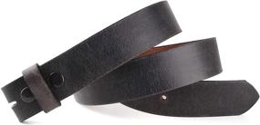 img 3 attached to 👔 Black Leather Men's Accessories: Buckles Grain Piece