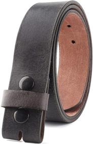 img 4 attached to 👔 Black Leather Men's Accessories: Buckles Grain Piece