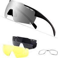 🚴 xiyalai cycling glasses sports sunglasses: polarized eyewear with 4 interchangeable lenses for baseball, running, fishing, golf logo