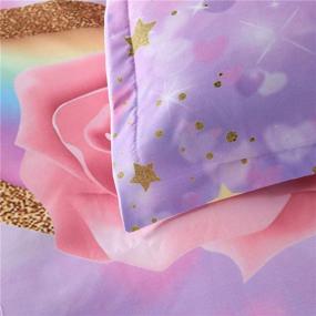 img 1 attached to 🦄 ADASMILE A &amp; S Unicorn Bedding Full - Flower Girl Unicorn Duvet Cover Set with Cartoon Unicorn Comforter Cover - 3 Piece Bedding Set with 2 Unicorn Pillow Shams - Perfect for Teens, Kids, and Girls - Super Soft Microfiber