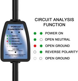 img 3 attached to ПОВСАФ Защита напряжения для дома на колесах 30 Ампер: Защитник питания с защитой от напряжения/мониторингом и защитой от скачков напряжения (4100 Джоулей) - Разработан с удобными ручками...