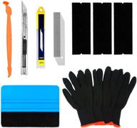 complete vehicle vinyl wrap tools kit with micro squeegee, felt squeegee, vinyl knife, vinyl wrap gloves - cartints window tint tools kit for car wraps, ideal for corner full wrapping logo