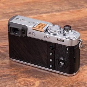 img 3 attached to 📷 VKO Wood Camera Hot Shoe Cover - Olympus OM-D E-M1, E-M5, E-M10, E-M1 Mark II, E-M5 Mark II, E-M10 Mark II, E-M10 Mark III, Pen-F Cameras - Hot Shoe Protector Cap (1 PCS) - Golden