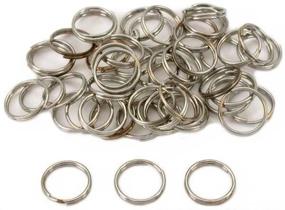 img 1 attached to ✨ High-Quality Split Rings Nickel Plated 12mm 50Pcs - Perfect for Jewelry Making and Craft Projects