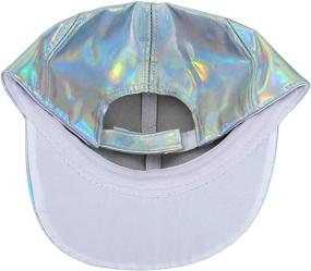 img 2 attached to 🌈 FALETO Rainbow Reflective Baseball Cap with Adjustable Shiny Holographic Design - Perfect for Hip Hop, Rave, and Casual Wear