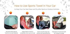 img 3 attached to Nexersys 2-in-1 Sports Towel and Car Seat Cover: Microfiber Softness, Enhanced Absorbency, Compact & Universal Fit, Lightweight, Quick-Dry, Large Size for Workouts & Outdoor Activities