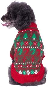 img 4 attached to 🎅 Stay Festive with Blueberry Pet Ugly Christmas Santa Claus Holiday Shawl Collar Dog Sweater - Perfect for Pet Lovers to Match!