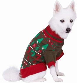 img 3 attached to 🎅 Stay Festive with Blueberry Pet Ugly Christmas Santa Claus Holiday Shawl Collar Dog Sweater - Perfect for Pet Lovers to Match!