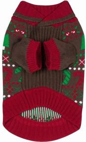 img 1 attached to 🎅 Stay Festive with Blueberry Pet Ugly Christmas Santa Claus Holiday Shawl Collar Dog Sweater - Perfect for Pet Lovers to Match!