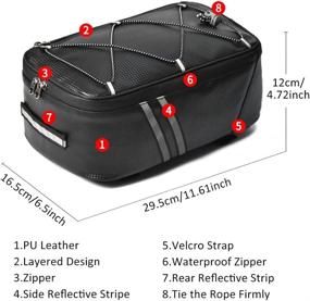 img 1 attached to Carrier Waterproof Leather Bicycle Luggage