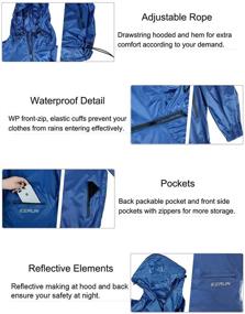 img 2 attached to Ultimate Protection: Women's Waterproof Hooded Rain Jacket - Windbreaker | Lightweight & Packable Coats