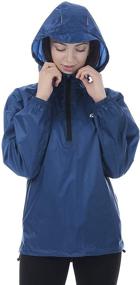 img 3 attached to Ultimate Protection: Women's Waterproof Hooded Rain Jacket - Windbreaker | Lightweight & Packable Coats