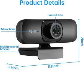 img 1 attached to 📷 Pollini 1080P Webcam with Built-in Microphone- HD Web Camera for Desktop Laptop- USB Plug and Play- 110-Degree Wide Angle Computer Webcam, Privacy Cover- Streaming Webcam for Mac and PC (Black)