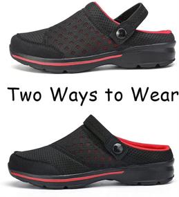 img 2 attached to 👣 Breathable Outdoor Walking Men's Mules & Clogs: INMINPIN Sandals