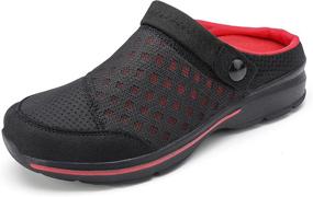 img 3 attached to 👣 Breathable Outdoor Walking Men's Mules & Clogs: INMINPIN Sandals