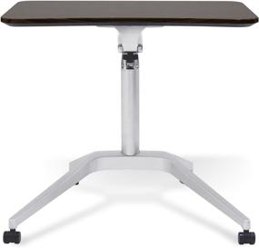 img 3 attached to 📚 Versatile and Stylish Workpad: Adjustable Height Espresso Laptop Cart with Mobile Desk