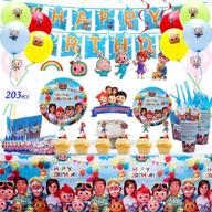 🎉 amtiops cocomelon birthday party flatware for kids - decorations логотип
