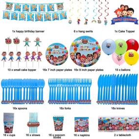 img 2 attached to 🎉 AMTIOPS Cocomelon Birthday Party Flatware for Kids - Decorations