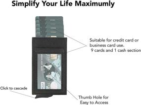 img 2 attached to Optimizing SEO: Minimalist Leather Automatic Men's Wallets in Wallets, Card Cases & Money Organizers