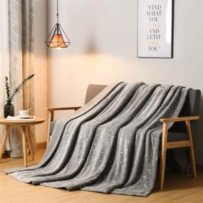 img 2 attached to 🛋️ NANPIPER Throw Blanket: Luxurious, Ultra Soft Microplush Bed Blanket for Sofa Couch - Premium Fluffy All-Season Microfiber Fleece (90"x90", Light Grey)
