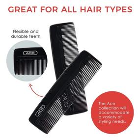 img 2 attached to 💇 GOODY Ace Classic Bobby Pocket and Purse Hair Comb - 5 Inch, Black - Ideal for All Hair Types - Fine Teeth for Thin to Medium Hair