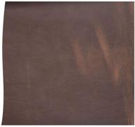 🐄 premium cowhide leather piece for tooling crafting workshop: medium weight (2.0mm) dark brown pre-cut - 12"x12 logo