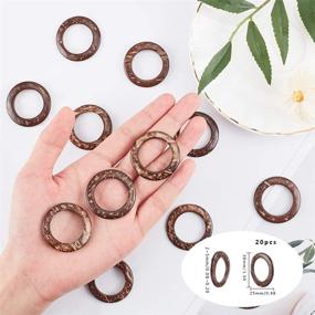 img 3 attached to 🔗 PandaHall 1.5 Inch Wooden Rings: Versatile Linking Rings for DIY Jewelry Crafts (20pcs)