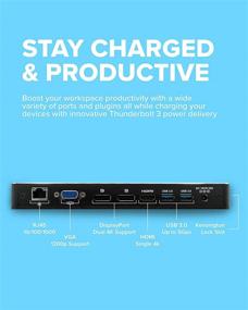 img 3 attached to 🚀 Enhance Productivity with VisionTek VT5000 Dual 4K Thunderbolt 3 Laptop Docking Station: 87W Power Delivery, Plug and Play, HDMI, DisplayPort, USB 3.0 Ports, RJ45 Gigabit Ethernet, VGA (901227)