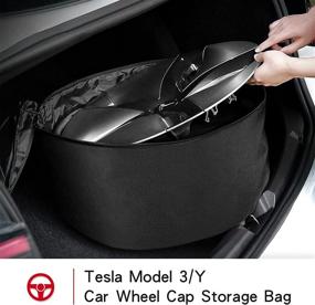 img 3 attached to 🏎️ Сумка для хранения колпаков колес Tesla Model 3 Model Y Aero Wheel Cover: решение для хранения колпаков