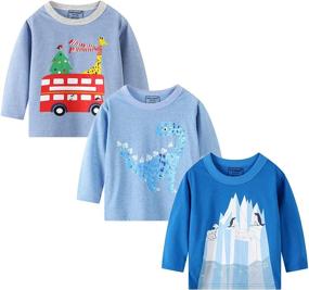 img 4 attached to 👕 BIBNice Boys' Dinosaur Shirts - Toddler Clothing in Tops, Tees & Shirts