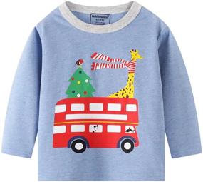 img 1 attached to 👕 BIBNice Boys' Dinosaur Shirts - Toddler Clothing in Tops, Tees & Shirts